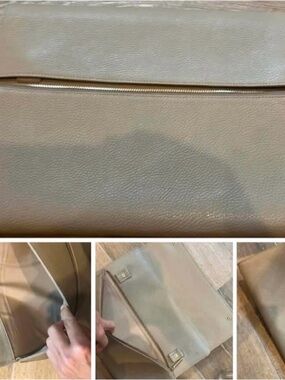 Cuyana Leather 15" Laptop Sleeve Tech Carryall - Taupe